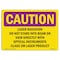 Signmission OSHA RADIATION, Laser Radiation Do Not Stare Into Beam Or, 10in X 7inPlastic, CR-P-710-L-10148 OS-CR-P-710-L-10148 - alternate 1